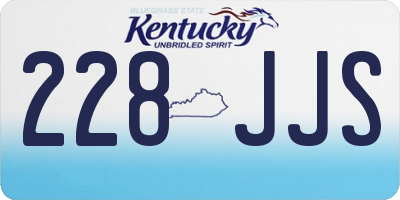 KY license plate 228JJS