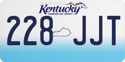 KY license plate 228JJT