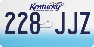 KY license plate 228JJZ