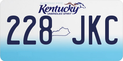 KY license plate 228JKC