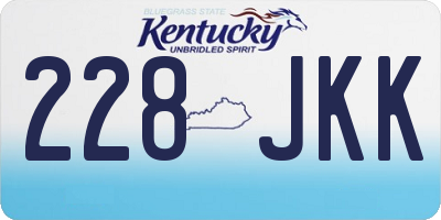 KY license plate 228JKK