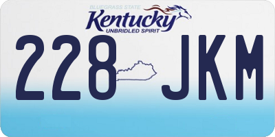 KY license plate 228JKM