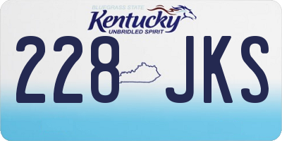 KY license plate 228JKS