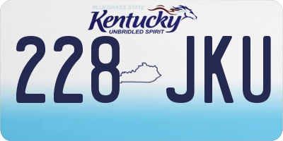 KY license plate 228JKU