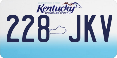 KY license plate 228JKV