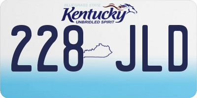 KY license plate 228JLD