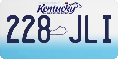 KY license plate 228JLI