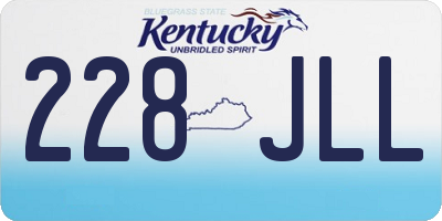 KY license plate 228JLL