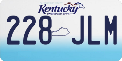 KY license plate 228JLM