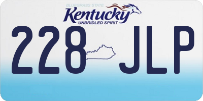 KY license plate 228JLP