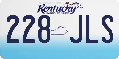 KY license plate 228JLS