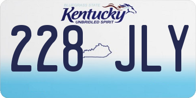 KY license plate 228JLY