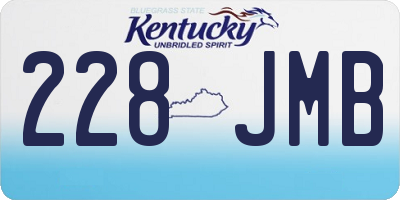 KY license plate 228JMB
