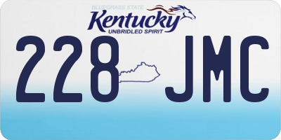 KY license plate 228JMC