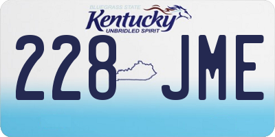 KY license plate 228JME