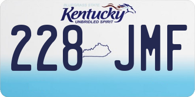 KY license plate 228JMF
