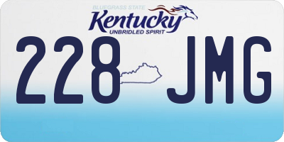 KY license plate 228JMG