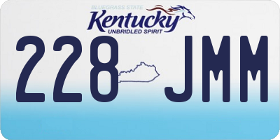KY license plate 228JMM