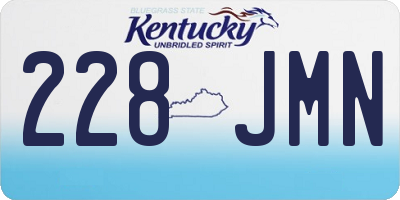 KY license plate 228JMN