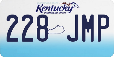 KY license plate 228JMP