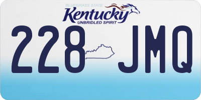 KY license plate 228JMQ