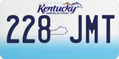 KY license plate 228JMT