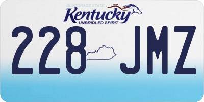 KY license plate 228JMZ