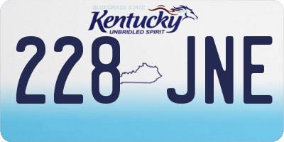 KY license plate 228JNE