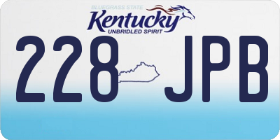 KY license plate 228JPB