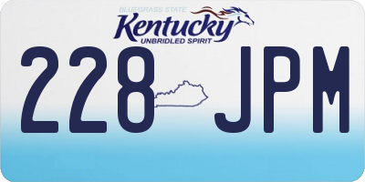 KY license plate 228JPM