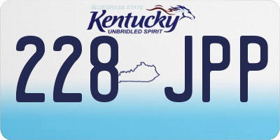 KY license plate 228JPP