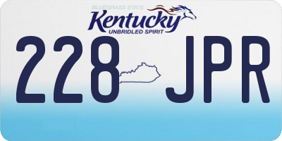 KY license plate 228JPR