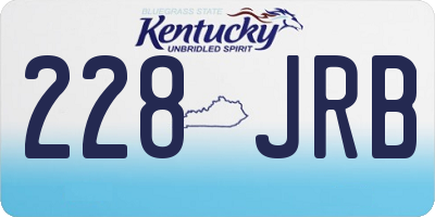 KY license plate 228JRB
