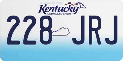 KY license plate 228JRJ