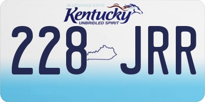 KY license plate 228JRR
