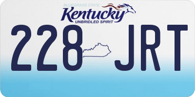KY license plate 228JRT