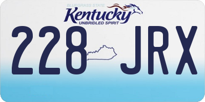 KY license plate 228JRX