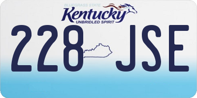 KY license plate 228JSE