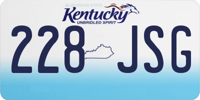 KY license plate 228JSG