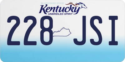 KY license plate 228JSI