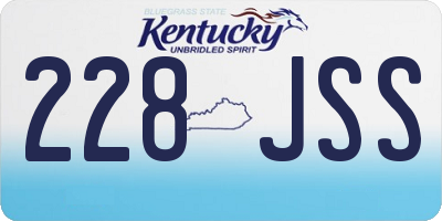 KY license plate 228JSS