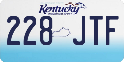 KY license plate 228JTF