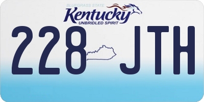 KY license plate 228JTH