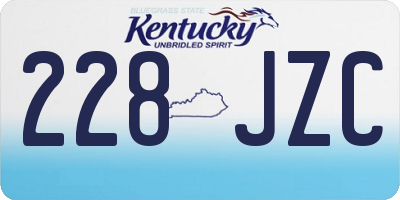 KY license plate 228JZC
