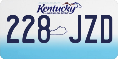 KY license plate 228JZD