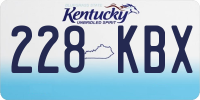 KY license plate 228KBX