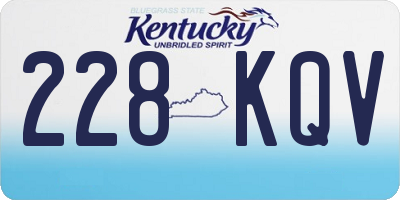 KY license plate 228KQV