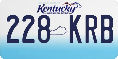 KY license plate 228KRB