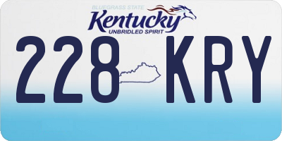 KY license plate 228KRY