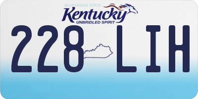 KY license plate 228LIH